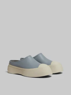Sneakers | Pablo>Marni Grey Leather Pablo Sabot DOLPHIN