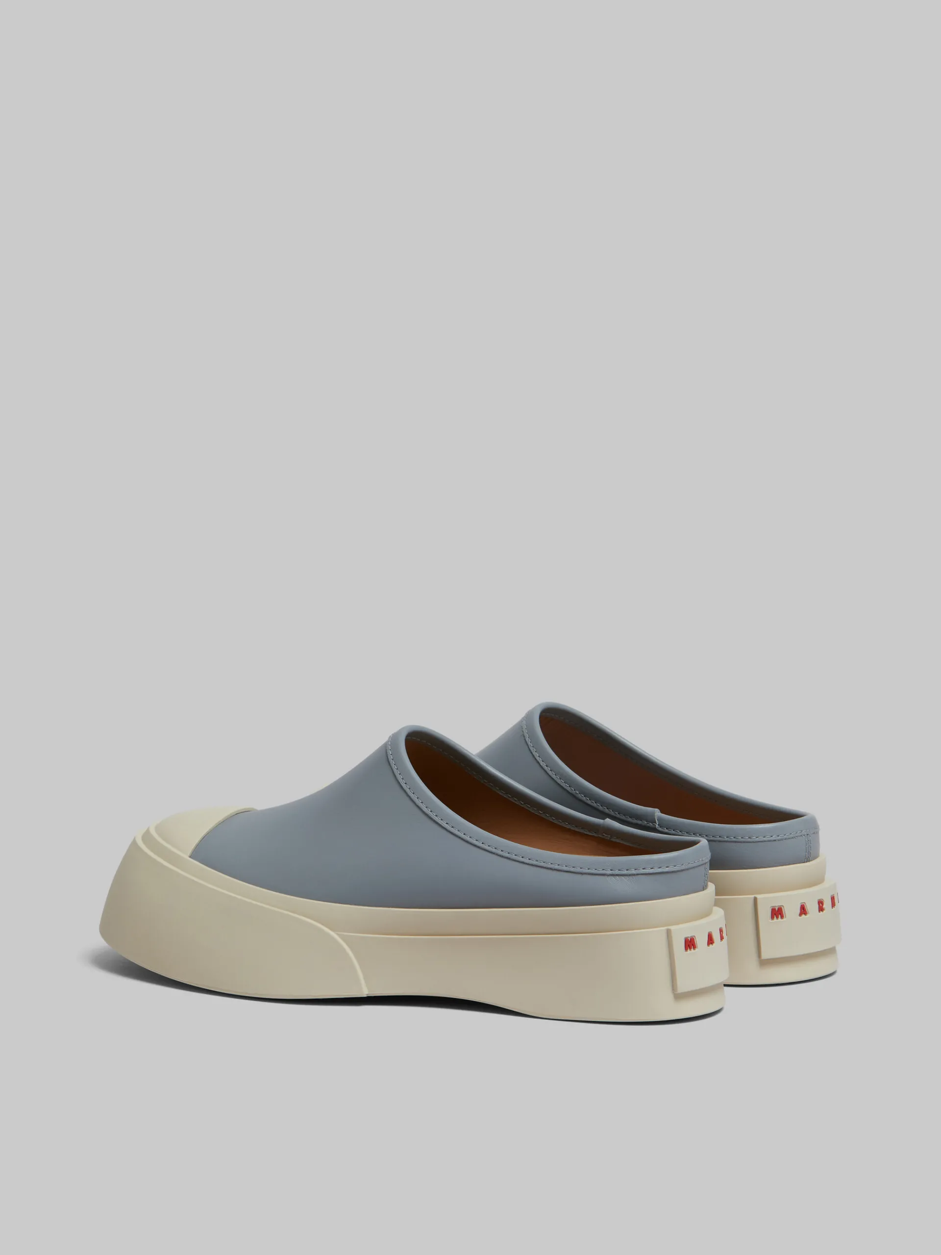 Sneakers | Pablo>Marni Grey Leather Pablo Sabot DOLPHIN