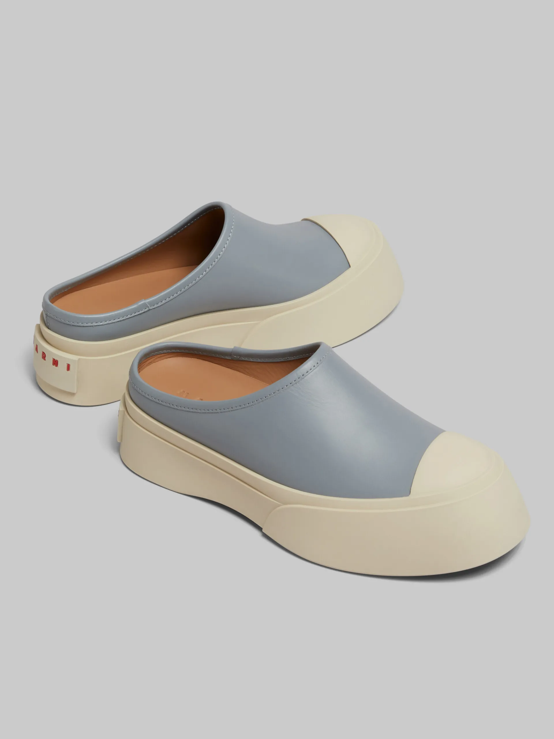 Sneakers | Pablo>Marni Grey Leather Pablo Sabot DOLPHIN