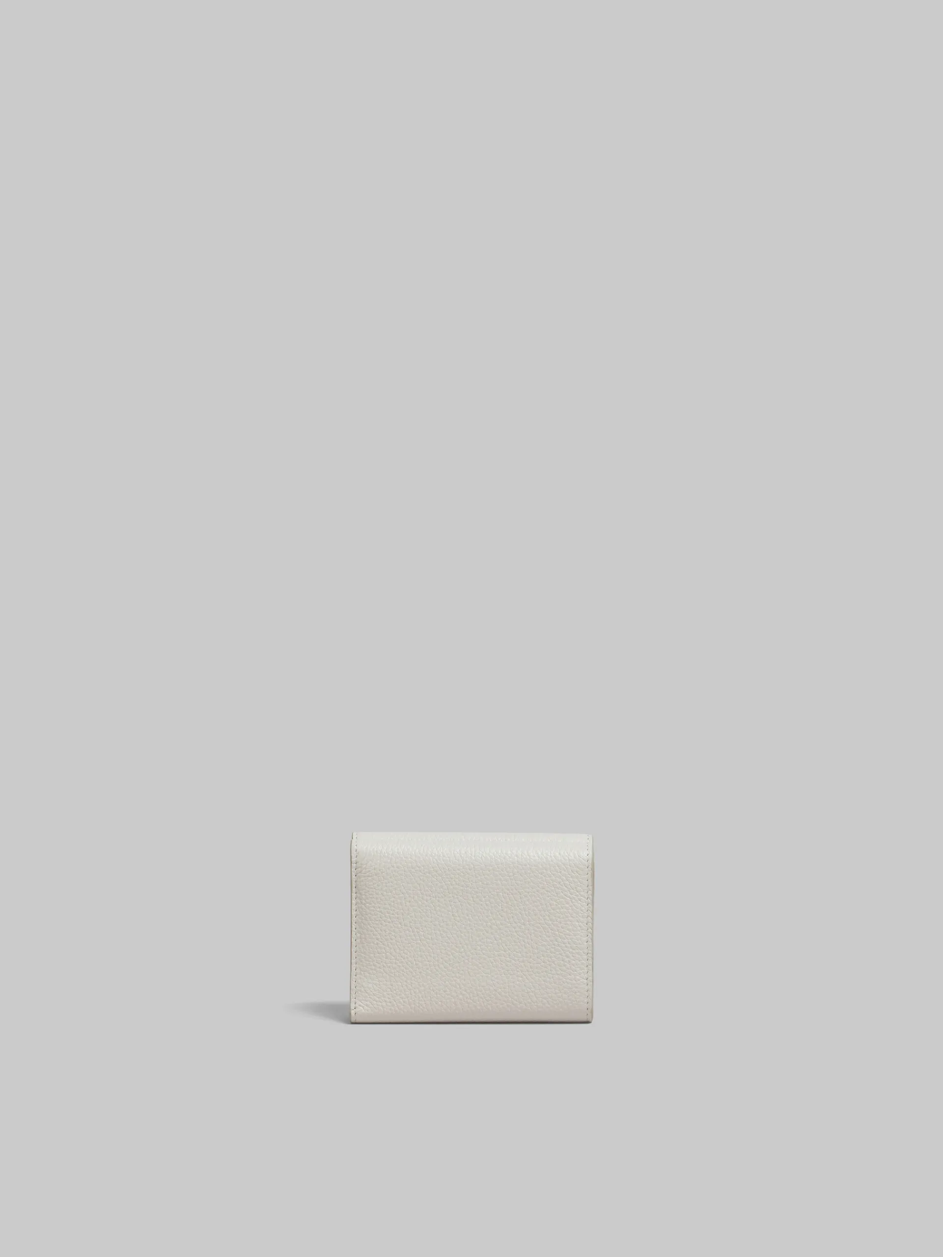Wallets & Small Leather Goods>Marni Grey Leather Trifold Wallet With Mending LIGHTGREY