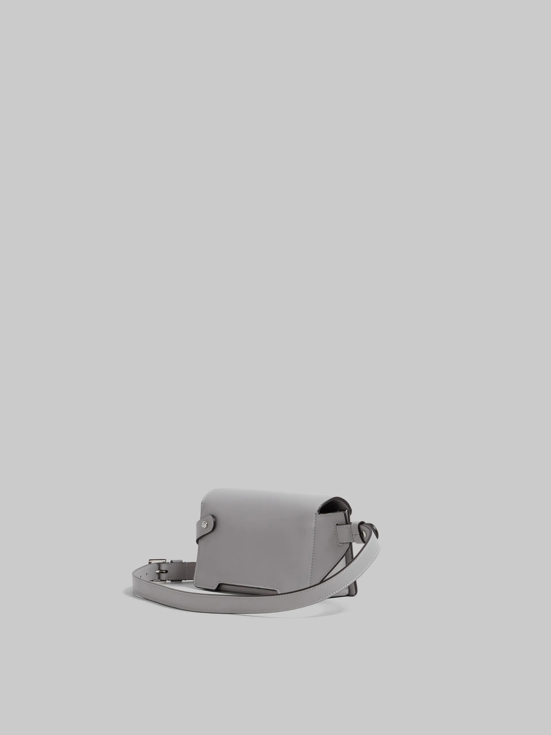 Trunkaroo Bag | Belt Bags>Marni Grey Leather Trunkaroo Crossbody Bag ATMOSPHERE