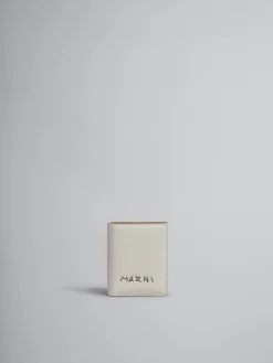 Wallets & Small Leather Goods>Marni Grey Leather Zip-around Bifold Wallet With Mending LIGHTGREY