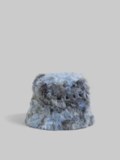 Hats | Hats>Marni Grey Long-hair Jacquard Bucket Hat ANTIQUE SILVER