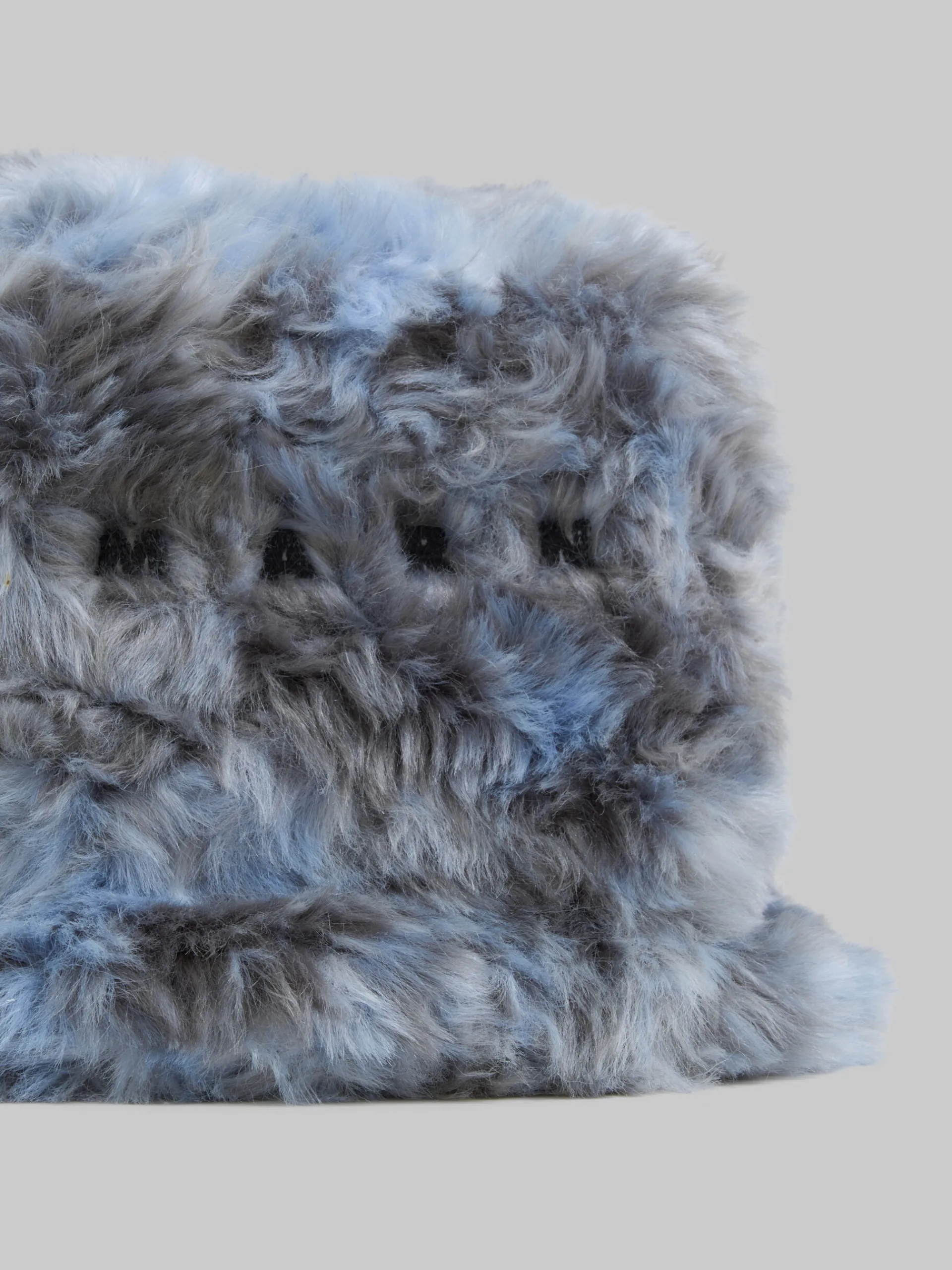 Hats | Hats>Marni Grey Long-hair Jacquard Bucket Hat ANTIQUE SILVER