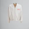 Sweatshirts>Marni Grey Melange Cotton Bomber With Patch SODIUM