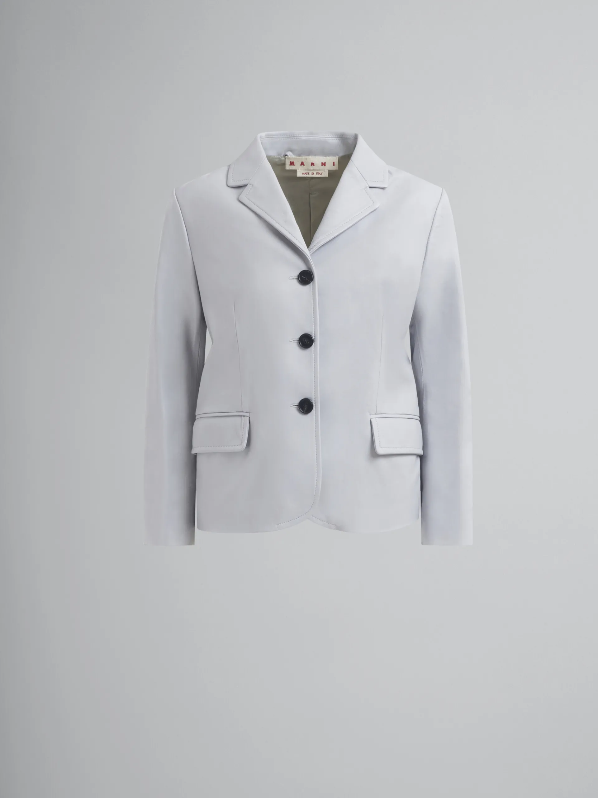Coats & Jackets>Marni Grey Nappa Baby Jacket With Embossed Patch SODIUM