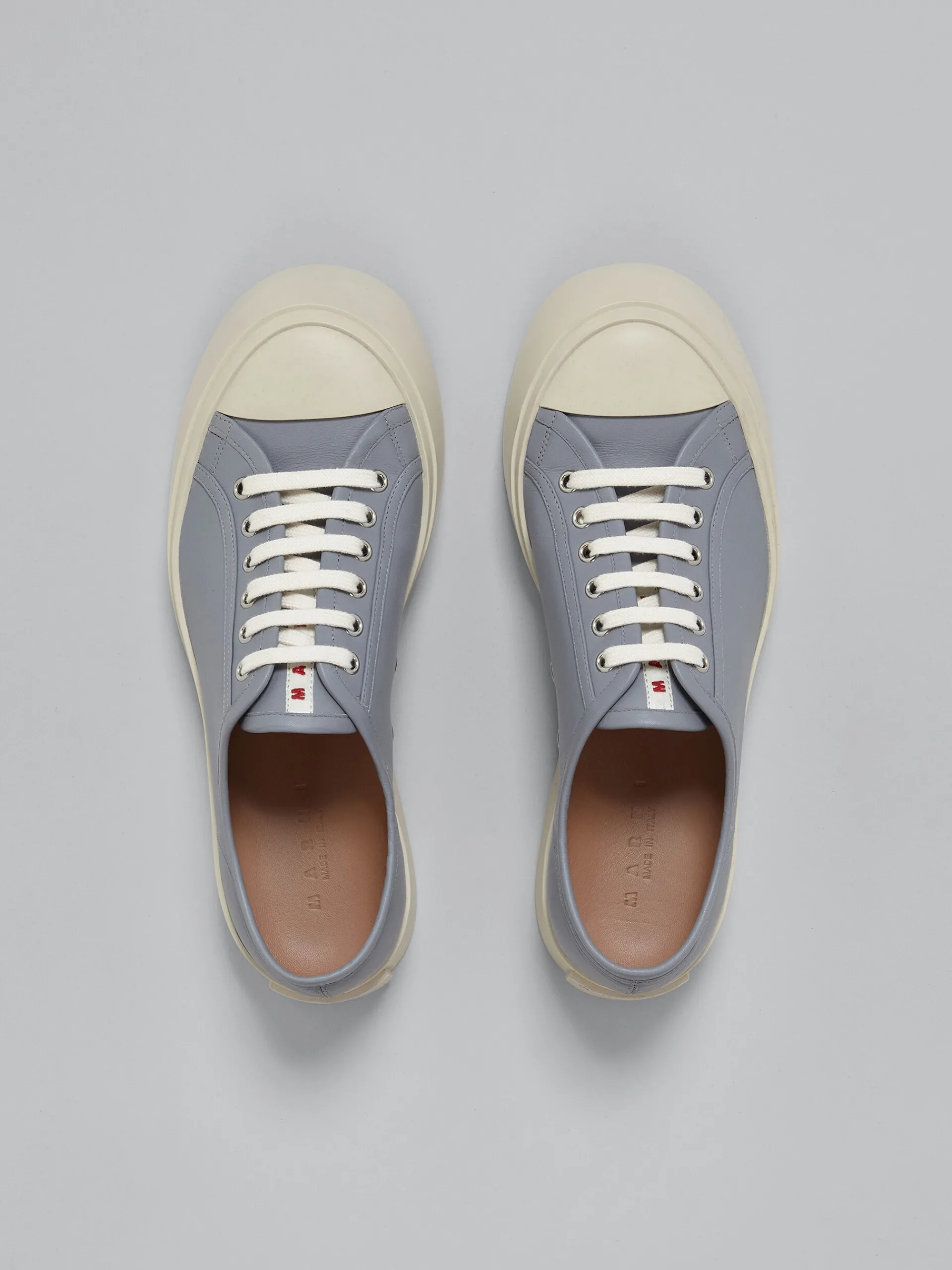 Sneakers | Pablo Sneakers>Marni Grey Nappa Leather PABLO Sneaker DOLPHIN