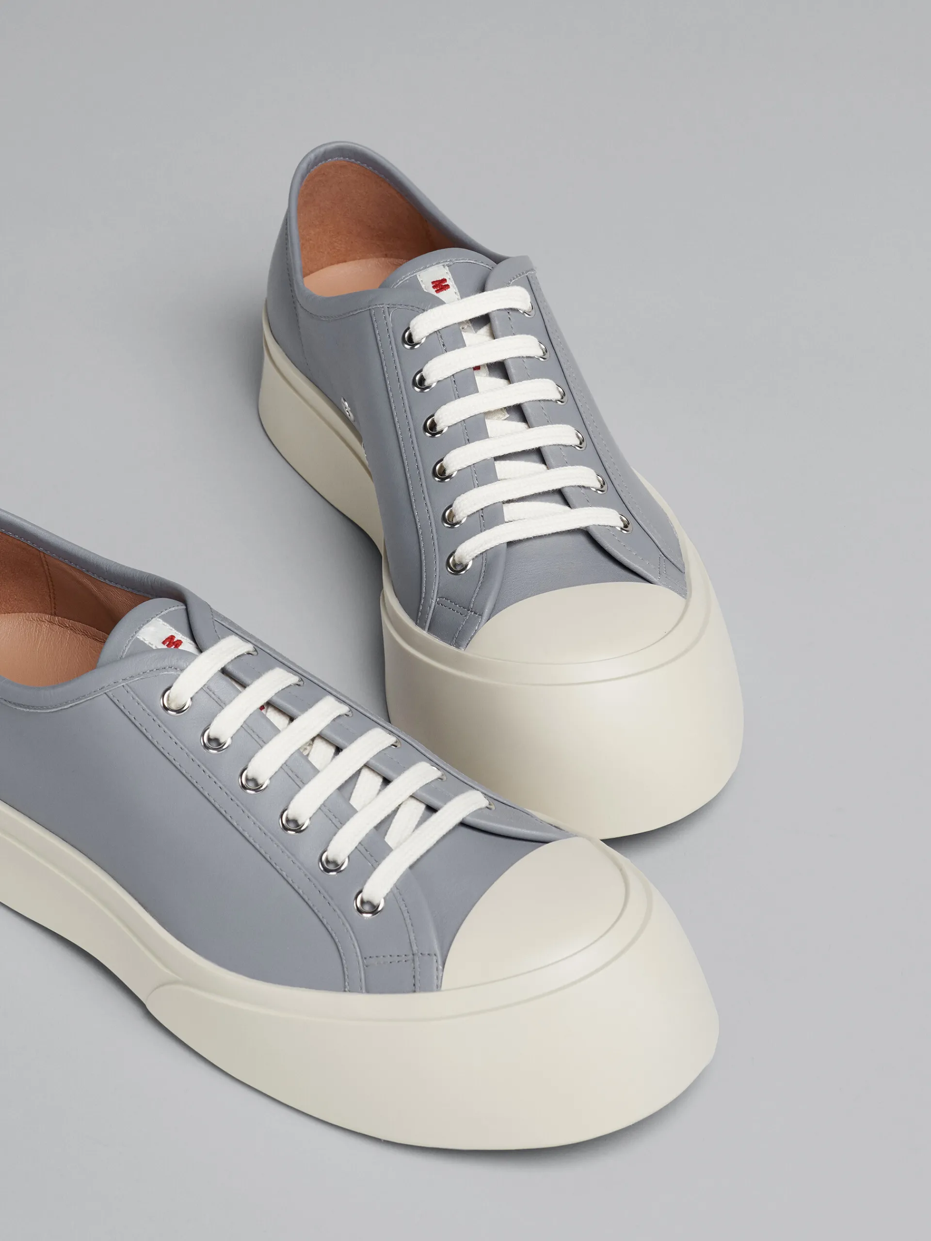 Sneakers | Pablo Sneakers>Marni Grey Nappa Leather PABLO Sneaker DOLPHIN