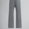 Pants>Marni Grey Wool Trousers With Contrasting Back TALC/THYME/WILD CHERRY