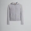 Knitwear>Marni Grey Wool-cashmere Cardigan With Mending INOX