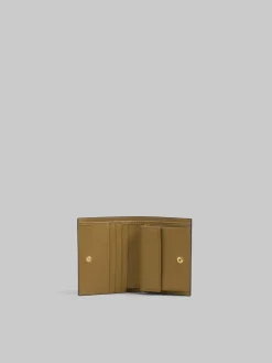 Wallets & Small Leather Goods>Marni Light Blue Dusty Pink And Green Saffiano Leather Bi-fold Wallet OPAL/QUARZ/THYME