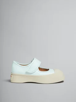 Sneakers | Pablo>Marni Light Blue Nappa Leather Mary Jane Sneaker MINERAL ICE