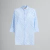 Tops & T-Shirts>Marni Light Blue Poplin Kimono Shirt With Landscapes Print LIGHTBLUE