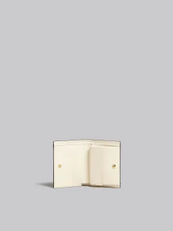 Wallets & Small Leather Goods>Marni Light Green, Beige And White Saffiano Leather Bi-fold Wallet AQUAMARINE/NATURAL