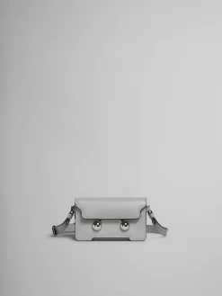 Trunkaroo Bag | Shoulder Bags>Marni Light Grey Leather Trunkaroo Mini Shoulder Bag ATMOSPHERE