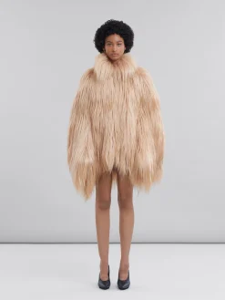 Coats & Jackets>Marni Light Pink Long Hair Short Coat POMPEII