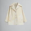 Coats & Jackets>Marni Light Yellow Leather Cape LIGHTTOPAZ