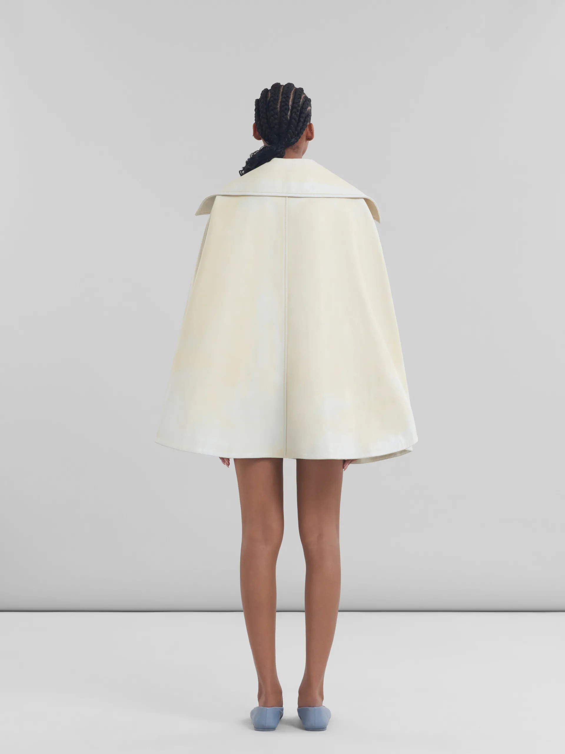 Coats & Jackets>Marni Light Yellow Leather Cape LIGHTTOPAZ