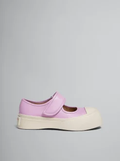 Sneakers | Pablo>Marni Lilac Nappa Leather Mary Jane Sneaker DAHLIA/PURPLE
