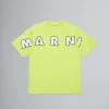 Kids>Marni Lime Green T-shirt With Embroidered Logo SULPHUR SPRING