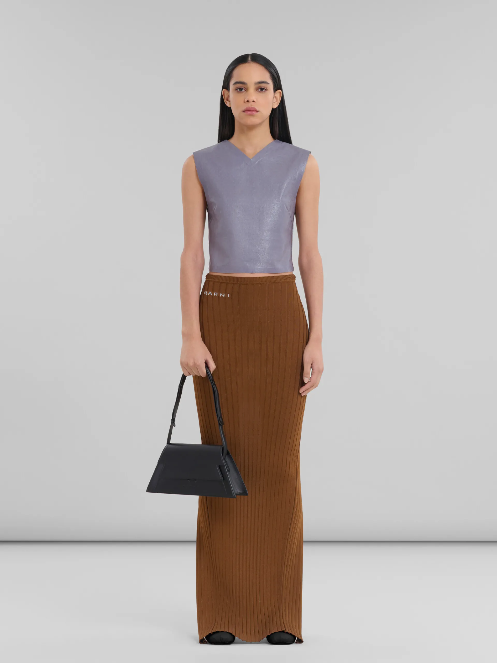 Shoulder Bags>Marni Medium Trunkoise Bag In Smooth Leather BLACK