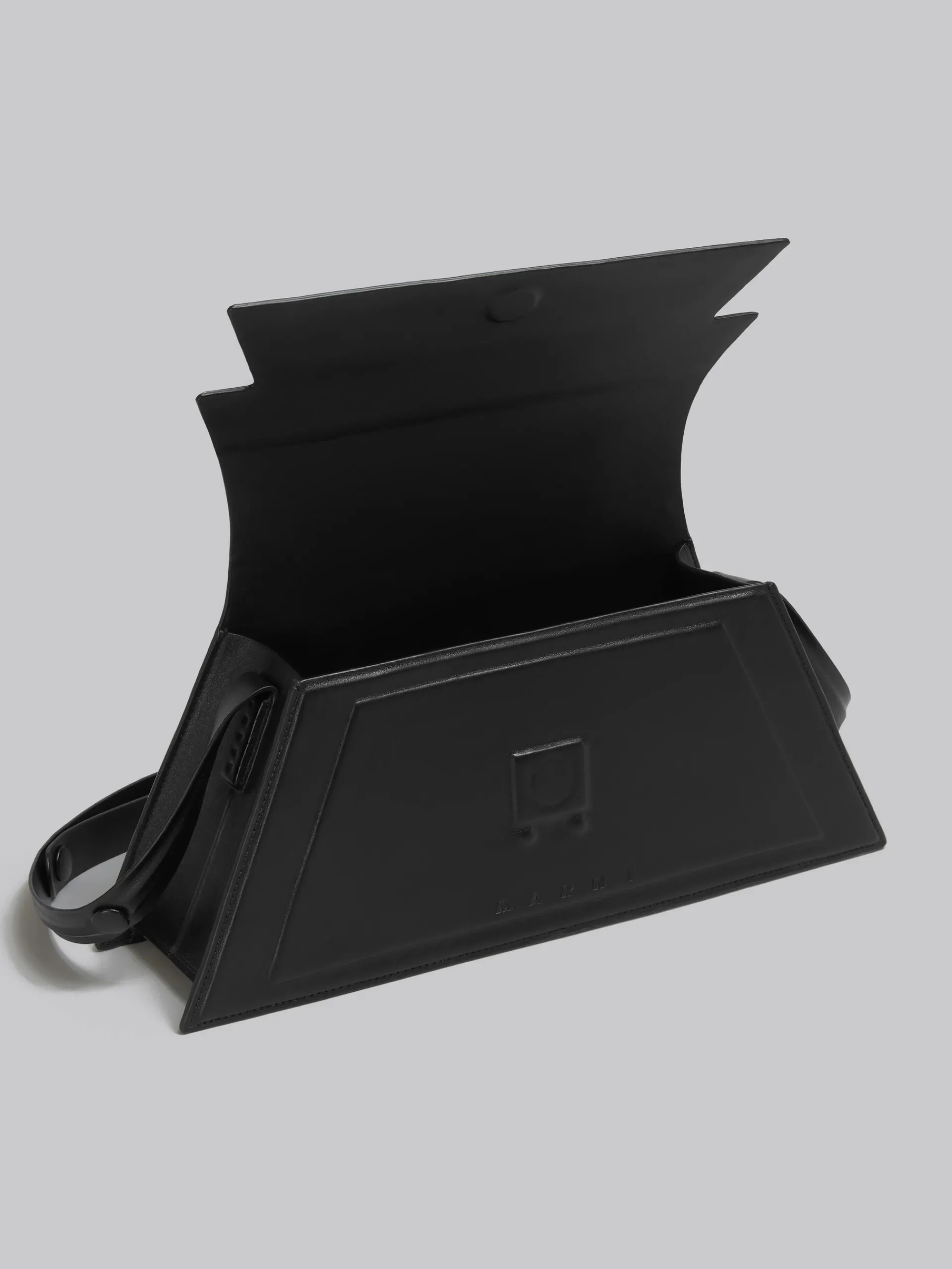 Shoulder Bags>Marni Medium Trunkoise Bag In Smooth Leather BLACK