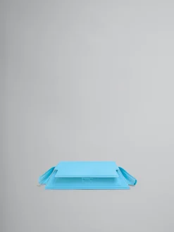 Shoulder Bags>Marni Mini Trunkoise Bag In Smooth Light Blue Leather TURQUOISE