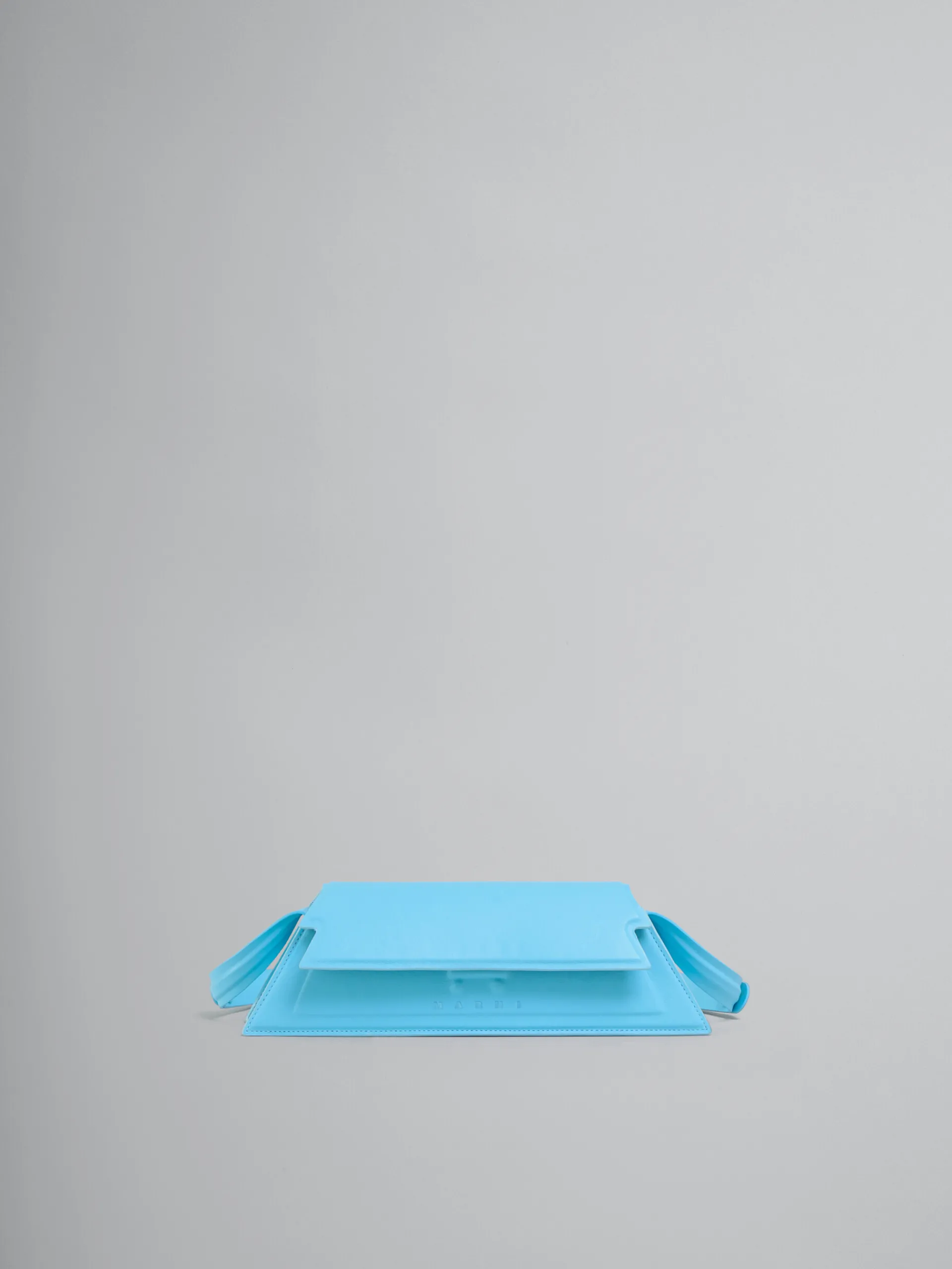 Shoulder Bags>Marni Mini Trunkoise Bag In Smooth Light Blue Leather TURQUOISE