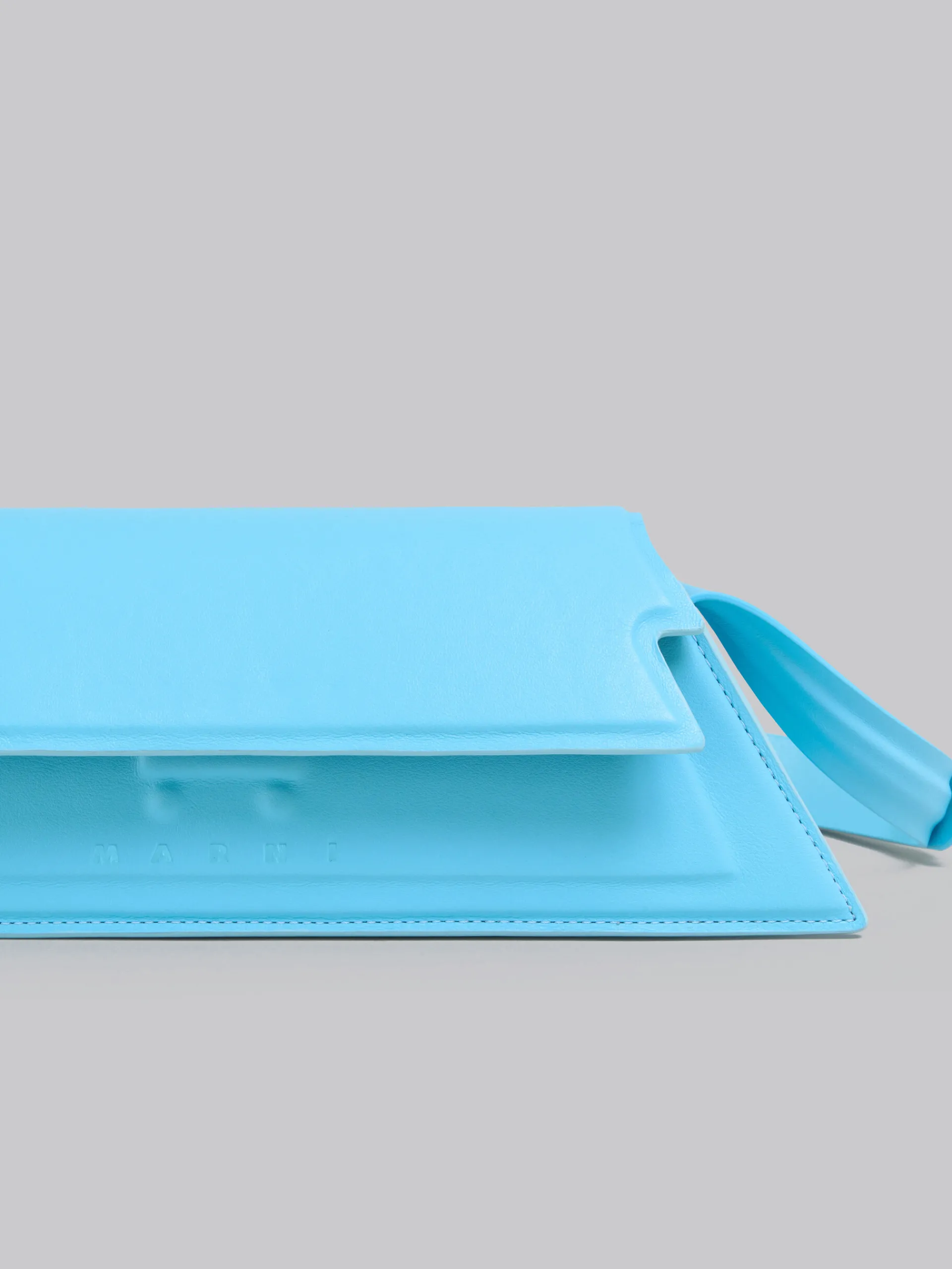 Shoulder Bags>Marni Mini Trunkoise Bag In Smooth Light Blue Leather TURQUOISE