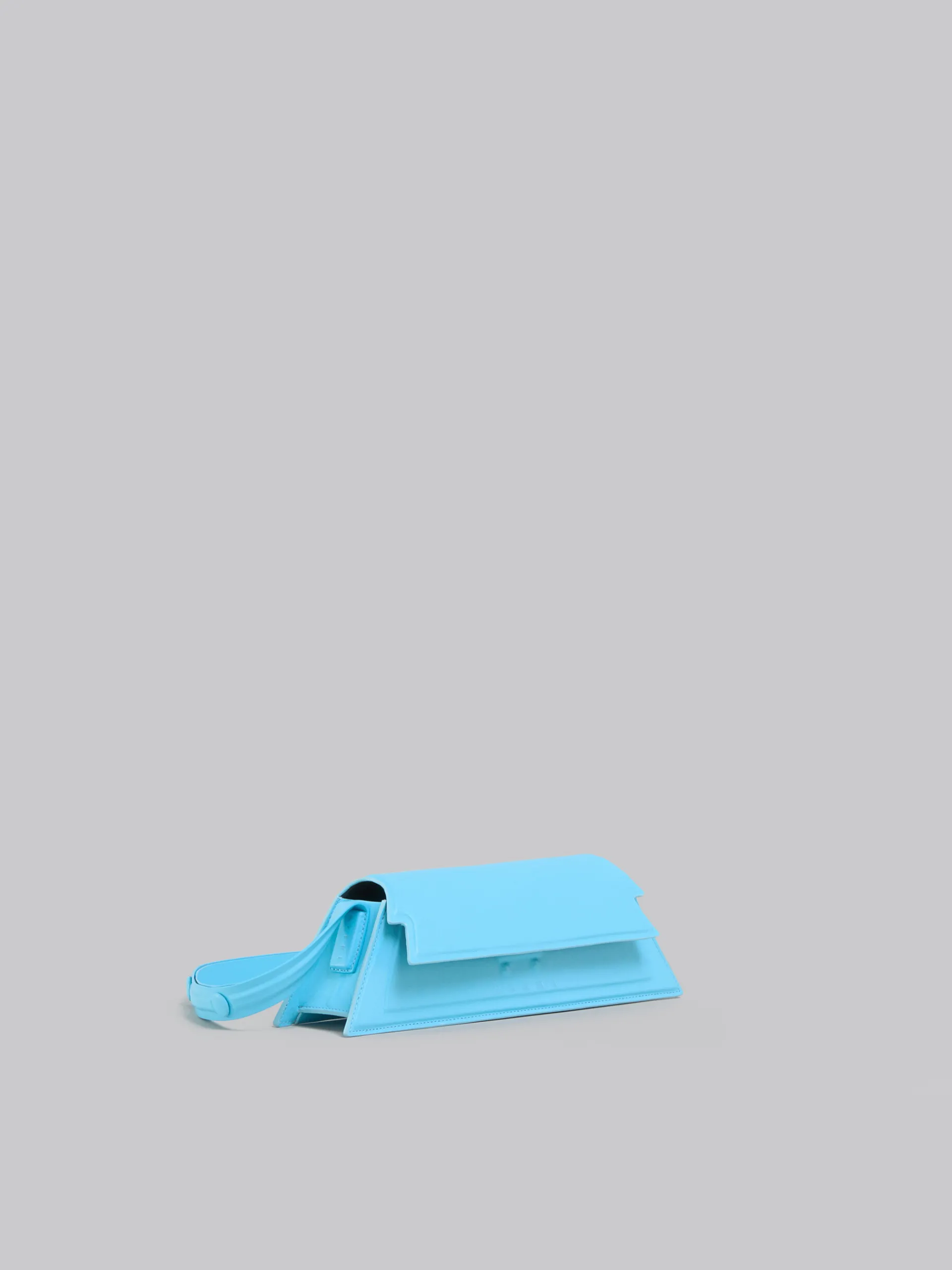 Shoulder Bags>Marni Mini Trunkoise Bag In Smooth Light Blue Leather TURQUOISE