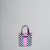 Kids>Marni Multicolor Woven Micro Basket Bag LILAC SACKET/BLACK/PINE GREEN