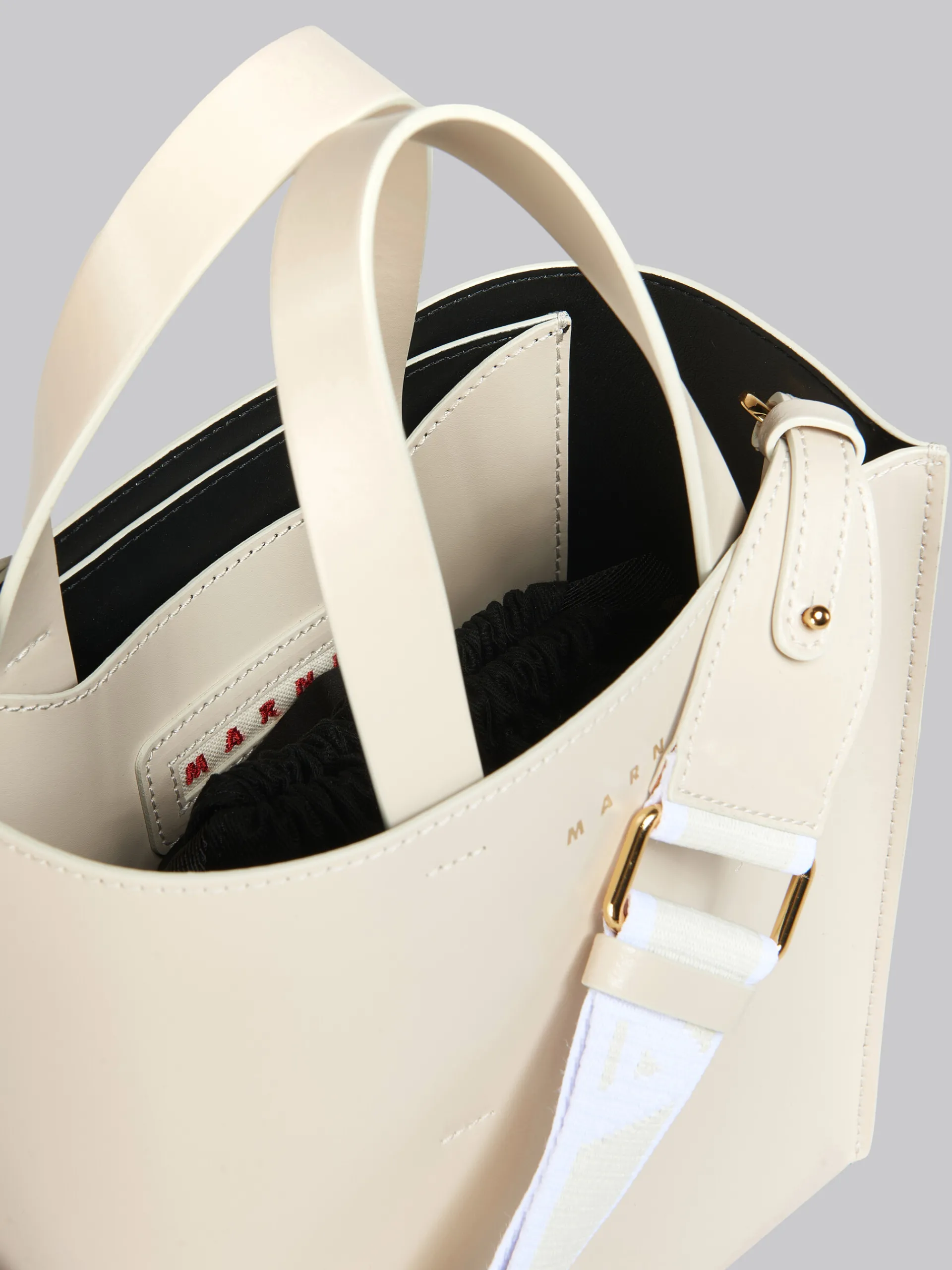 Crossbody Bags | Tote Bags>Marni Museo Mini Bag In Cream Leather SEASHELL