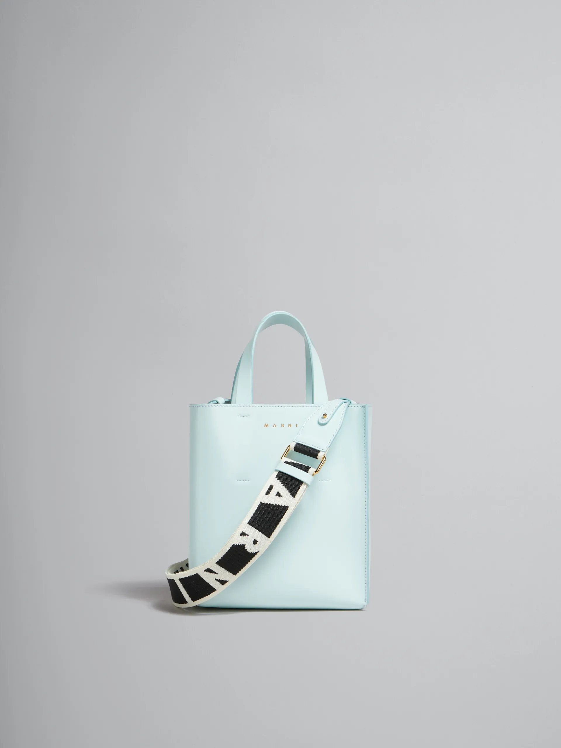 Crossbody Bags | Tote Bags>Marni Museo Mini Bag In Light Blue Leather MINERAL ICE