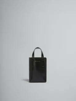 Tote Bags>Marni MUSEO Nano Bag In Leather BLACK