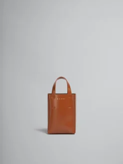 Tote Bags>Marni MUSEO Nano Bag In Brown Leather MOCA