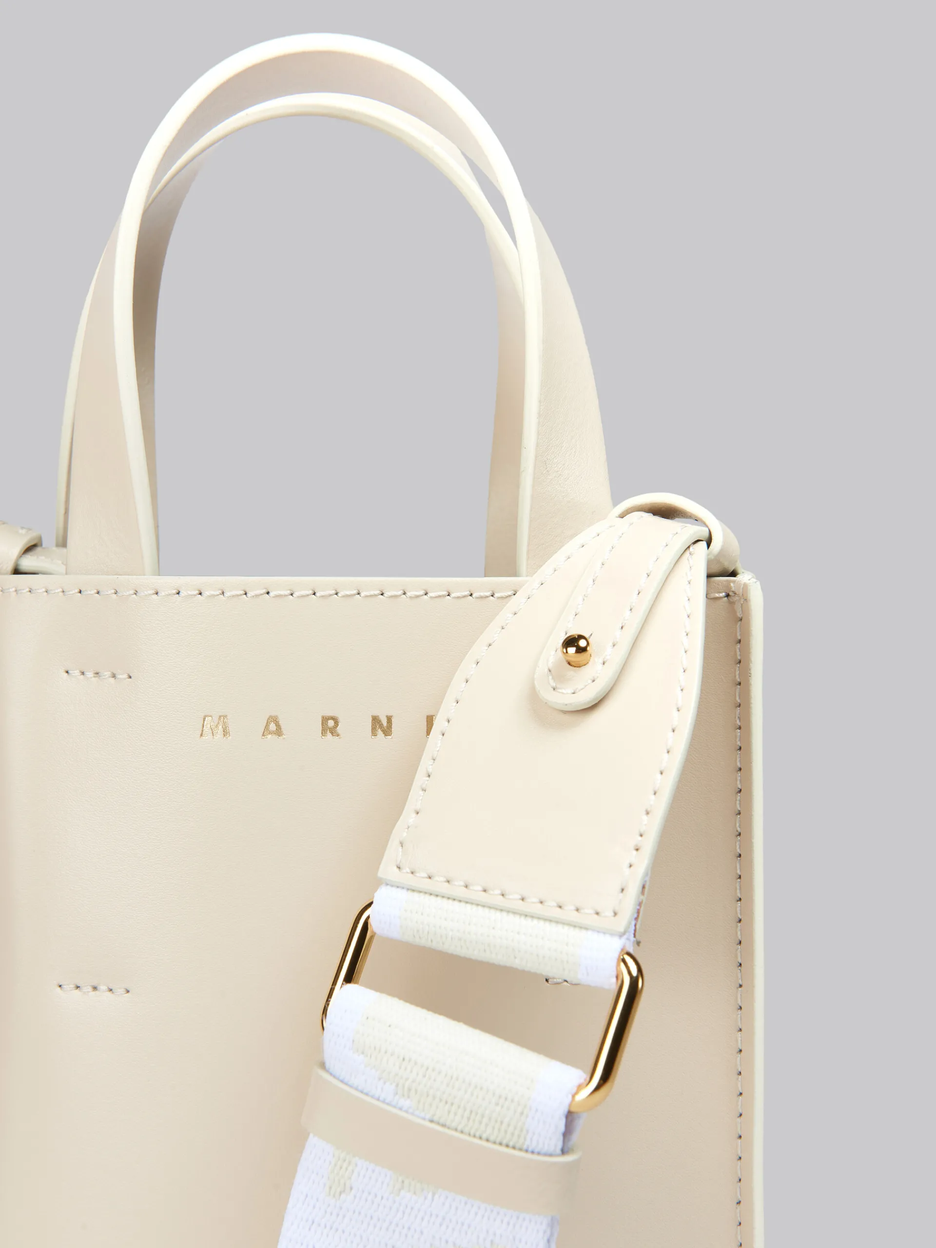 Crossbody Bags | Tote Bags>Marni MUSEO Nano Bag In Cream Leather SEASHELL