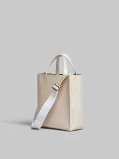 Tote Bags>Marni Museo Small Bag In Cream Leather SEASHELL