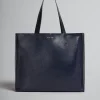 Tote Bags>Marni Museo Soft Bag In Blue And Black Leather NAVYBLUE/BLACK