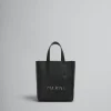Tote Bags>Marni Museo Soft Mini Bag In Leather With Mending BLACK