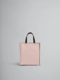 Tote Bags>Marni Museo Soft Mini Bag In Pink Colour-block Leather With Mending LEADEN BLUE/FROST