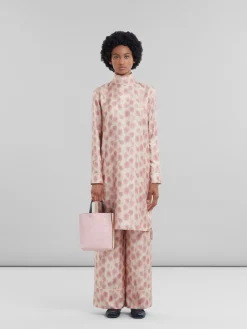 Tote Bags>Marni Museo Soft Mini Bag In Pink Colour-block Leather With Mending LEADEN BLUE/FROST