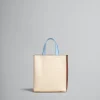 Tote Bags>Marni Museo Soft Mini Bag In White Brown And Light Blue Leather SHELL/MOCA