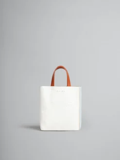 Tote Bags>Marni Museo Soft Mini Bag In White Light Blue And Orange Leather LILYWHITE/CLOUD