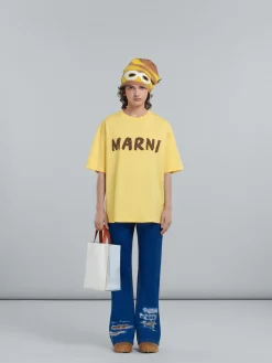 Tote Bags>Marni Museo Soft Small Bag In White And Light Blue Leather LILYWHITE/CLOUD