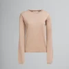 Knitwear>Marni Oat Wool-silk Crew-neck Jumper With Mending BEIGE