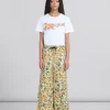 Matching Sets | Pants>Marni Orange And Green Printed Organic Poplin Hybrid Cargo Pants LIGHTORANGE