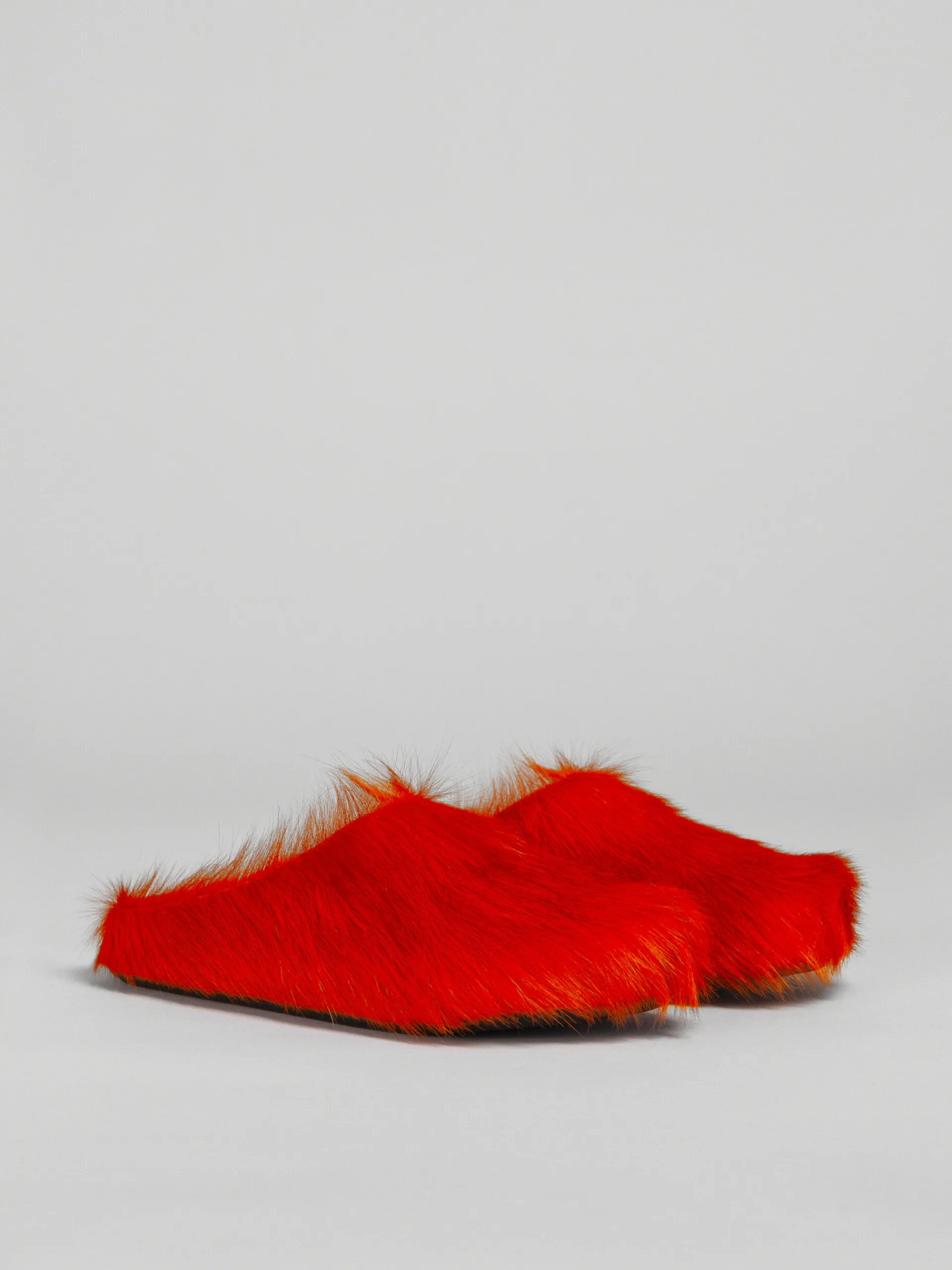 Fussbett Sabot>Marni Long Hair Calfskin Fussbett Sabot ORANGE