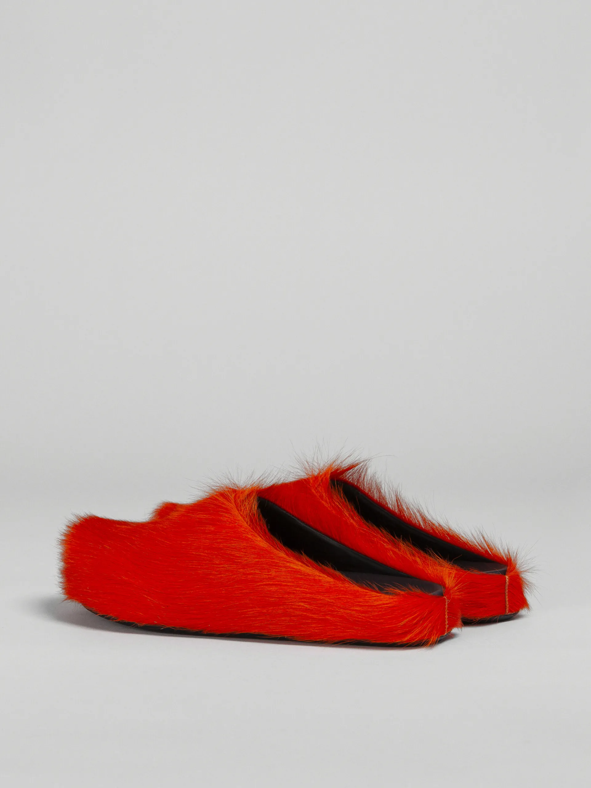 Fussbett Sabot>Marni Long Hair Calfskin Fussbett Sabot ORANGE