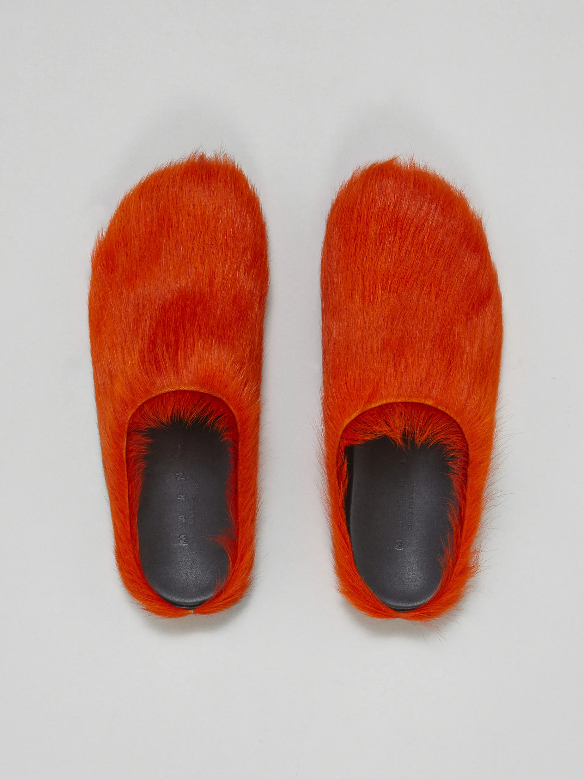 Flats | Fussbett>Marni Long Hair Calfskin Fussbett Sabot ORANGE