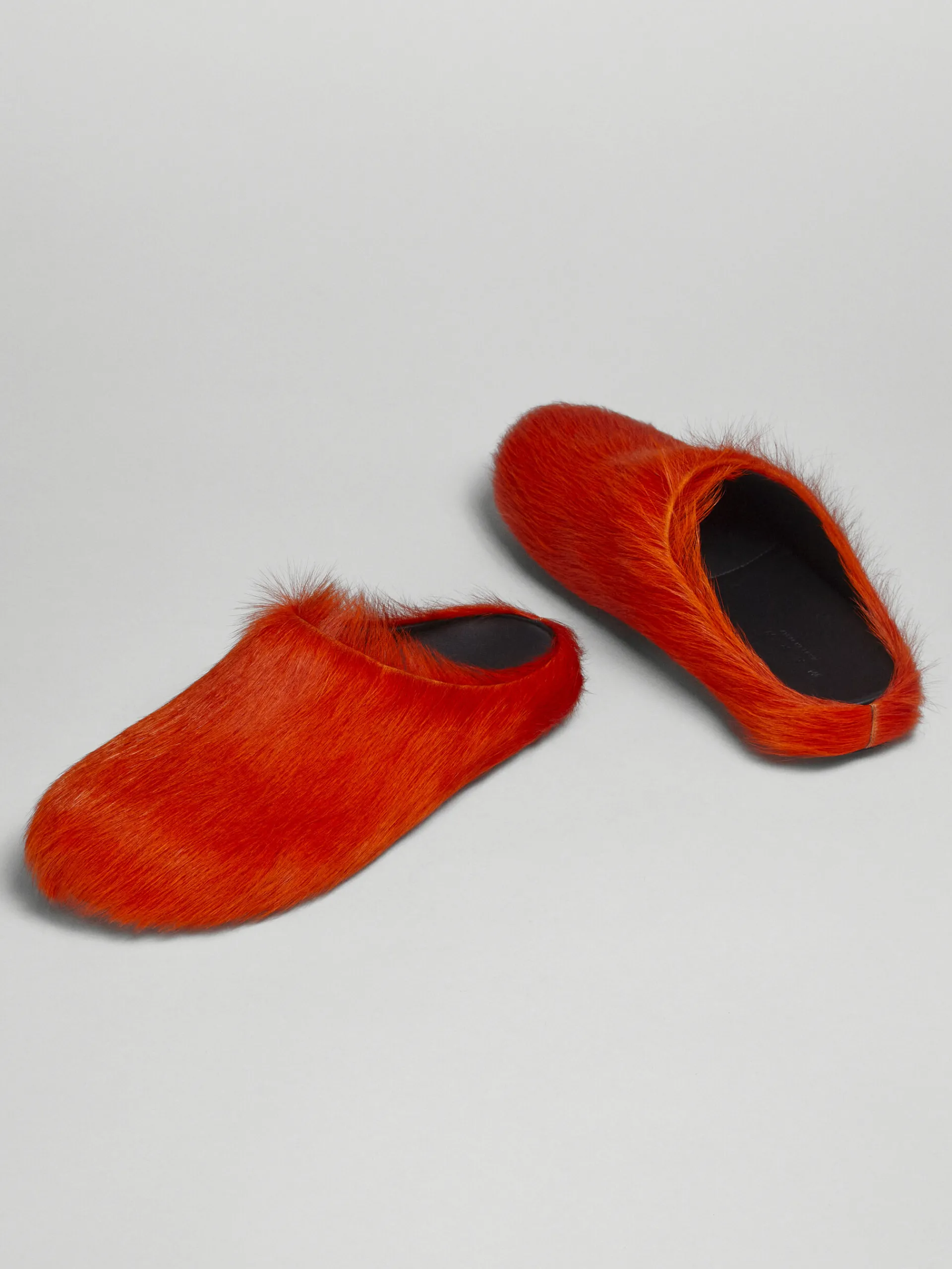 Flats | Fussbett>Marni Long Hair Calfskin Fussbett Sabot ORANGE